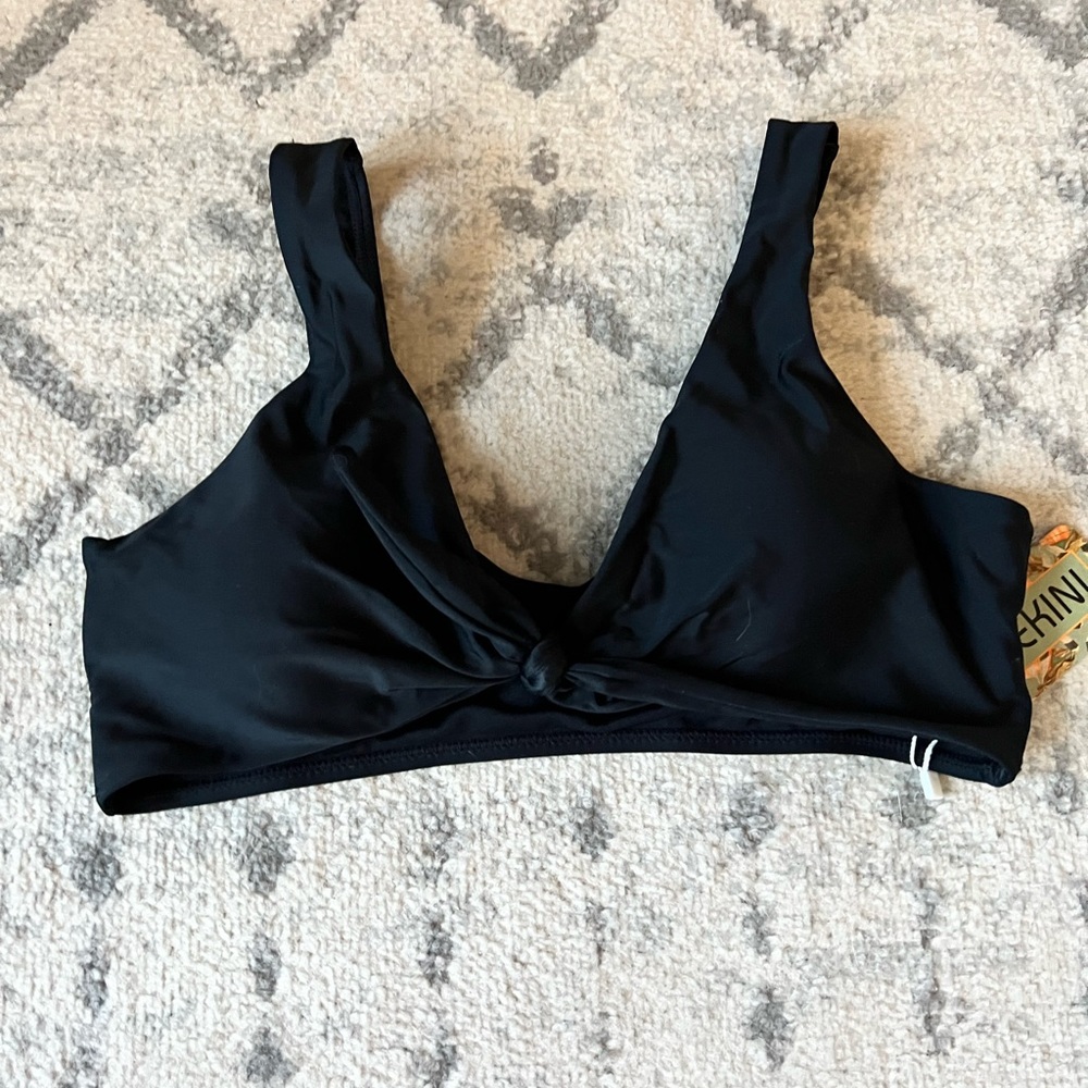 Tie bikini black top 👙